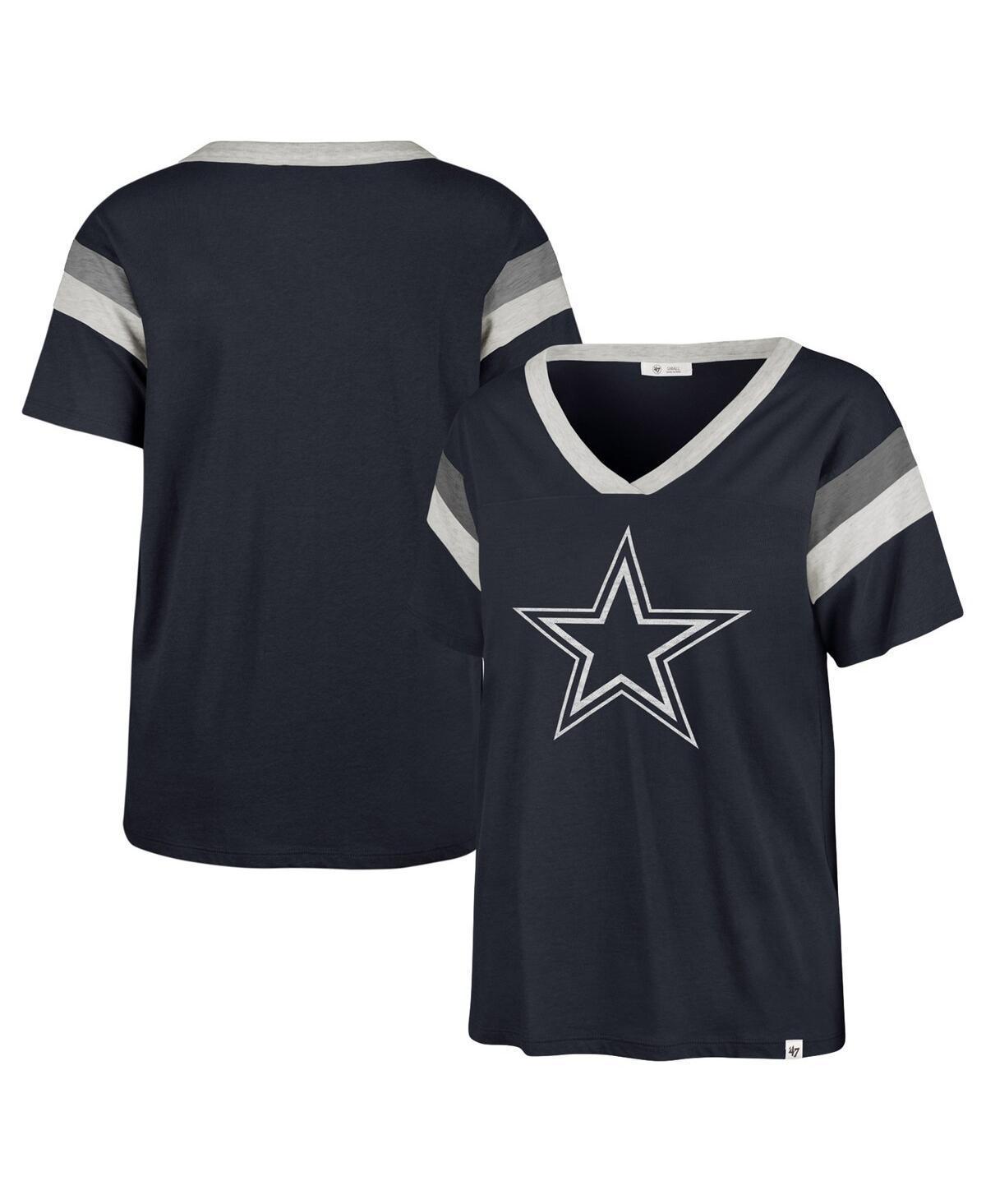 Womens 47 Dallas Cowboys Phoenix V-Neck T-Shirt Blue product image