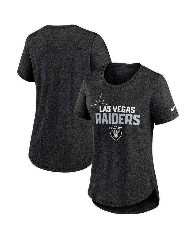 Womens Nike Heather Black Las Vegas Raiders Local Fashion Tri-Blend T-Shirt Product Image