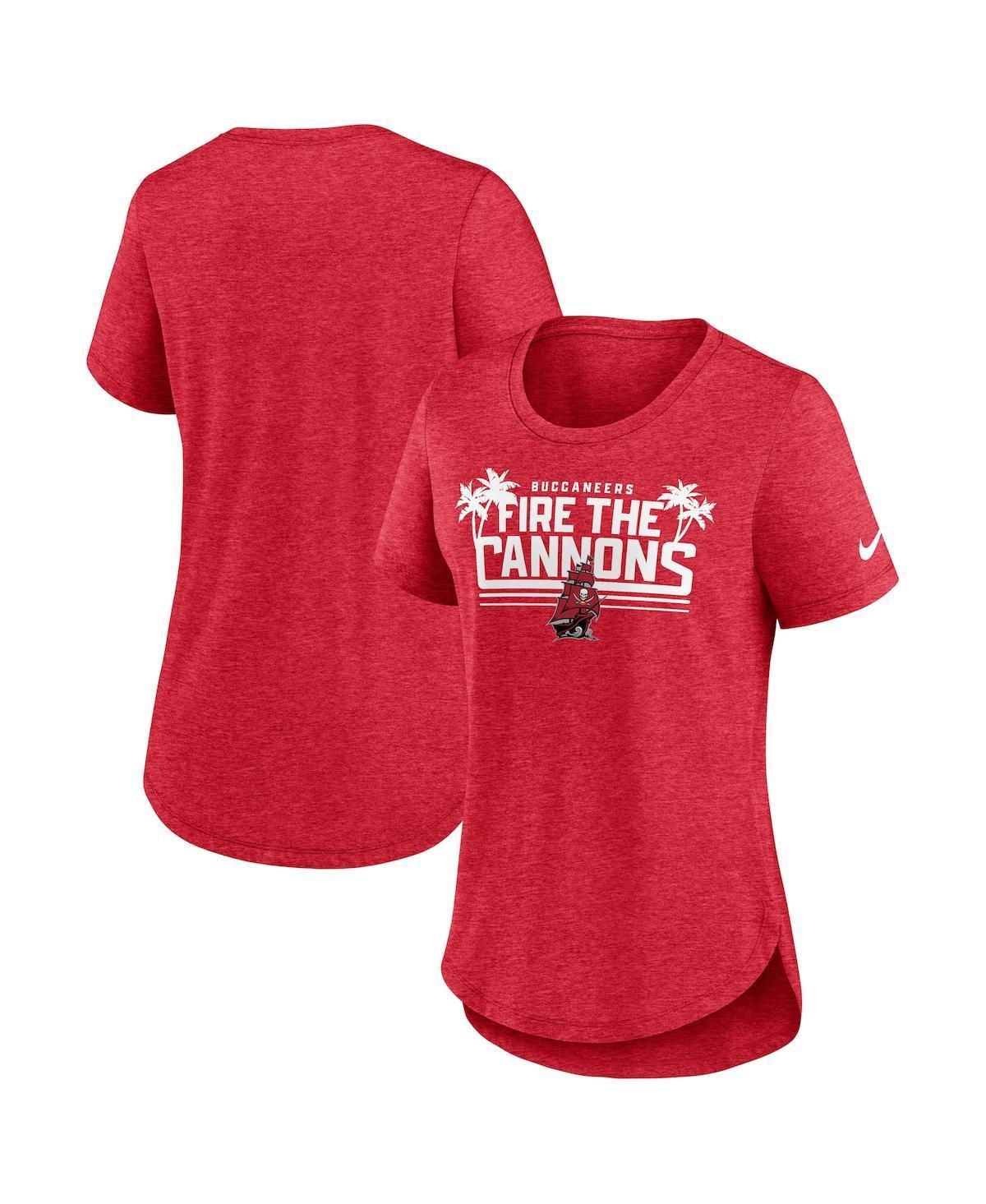 Womens Nike Heather Red Tampa Bay Buccaneers Local Fashion Tri-Blend T-shirt Product Image