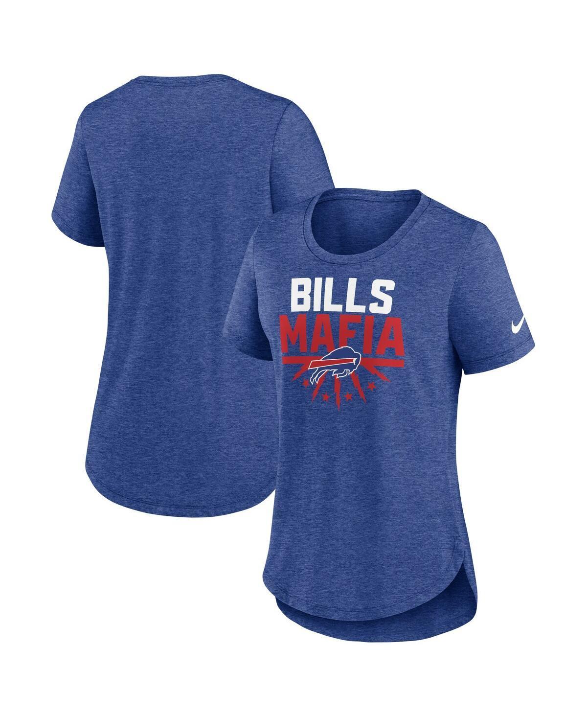 Womens Nike Heather Royal Buffalo Bills Local Fashion Tri-Blend T-Shirt Product Image