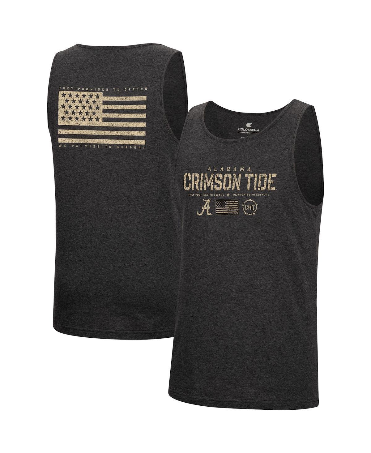 Mens Colosseum Heathered Black Alabama Crimson Tide Military-Inspired Appreciation Oht Transport Tank Top Product Image