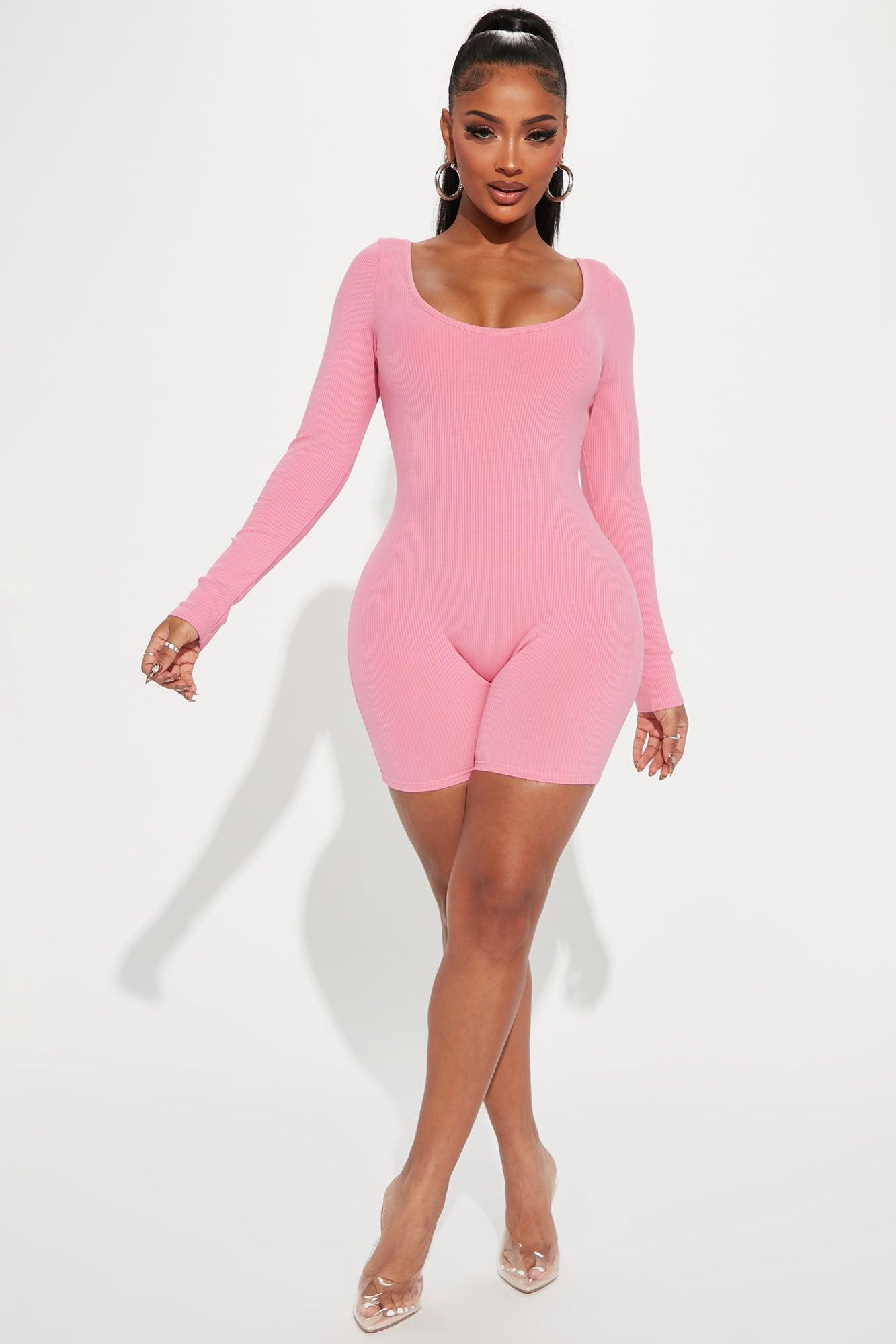 Daisy Snatched Romper - Pink Product Image