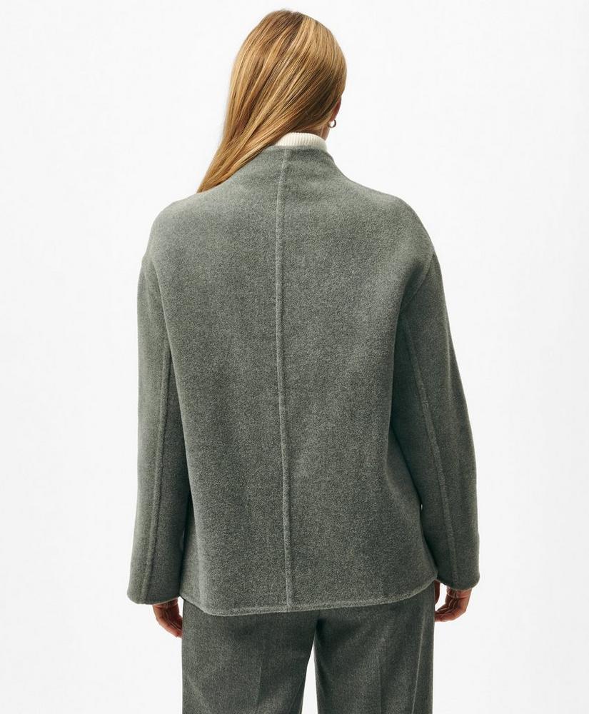 Relaxed Double-Breasted Jacket in Double-Faced Wool Product Image