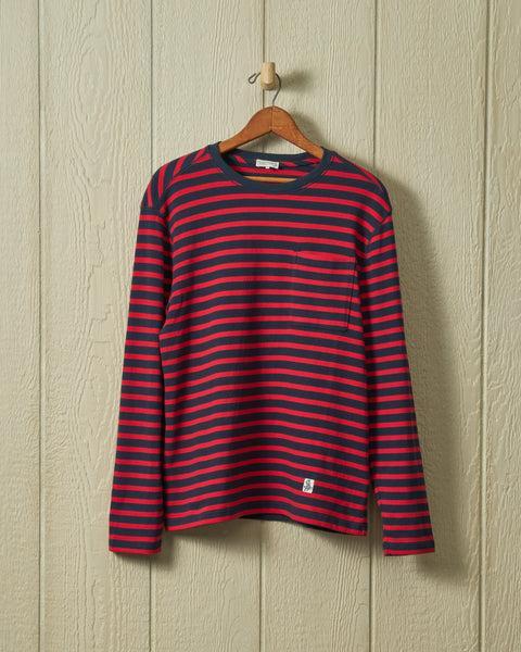 Mariner Knit Shirt in Red/Navy Product Image