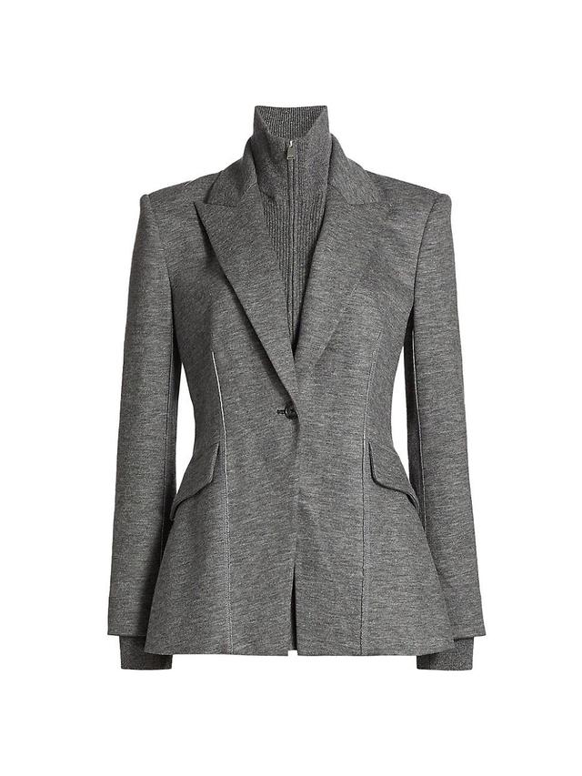 Womens Auden Wool-Blend Single-Breasted Combo Blazer Product Image