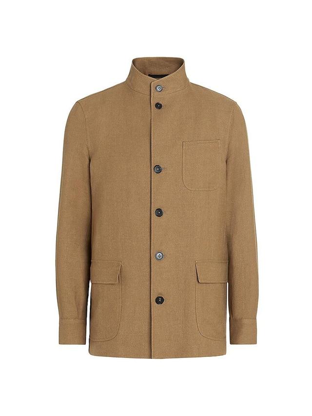 Mens Linen and Wool Chore Jacket Product Image