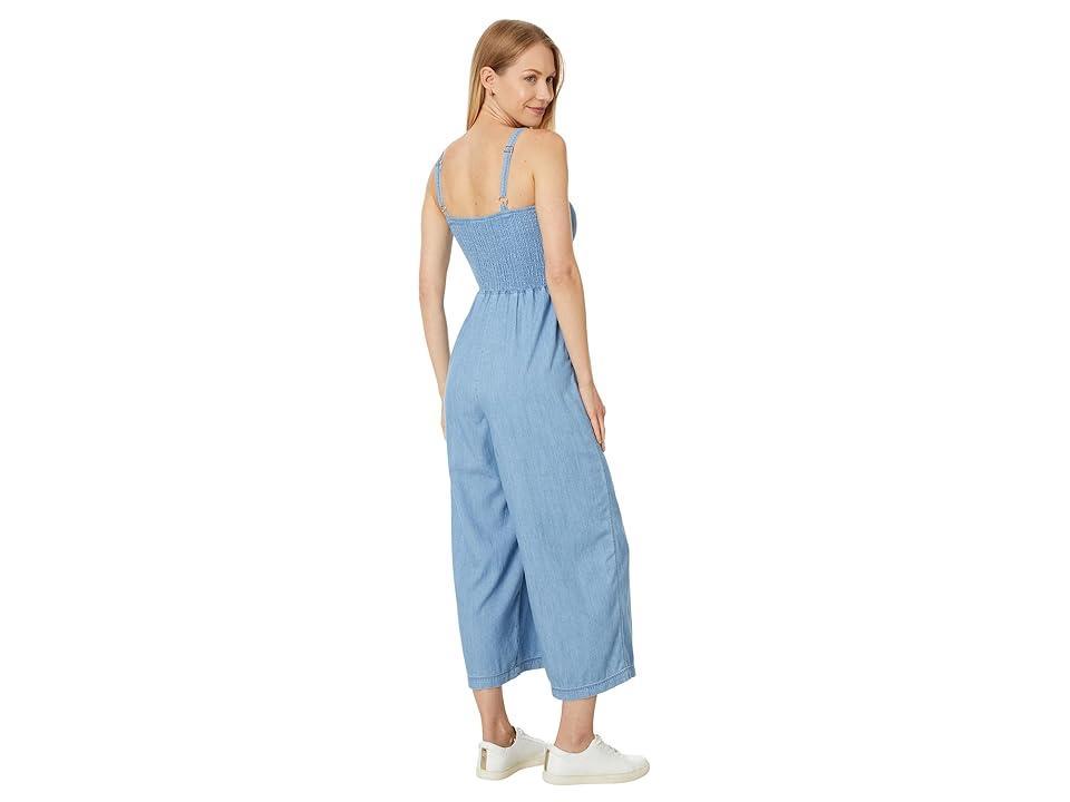 Tommy Hilfiger Chambray Smocked Jumpsuit (Light Benson) Women's Jumpsuit & Rompers One Piece Product Image