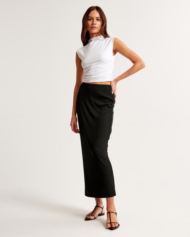 Rib Knit Maxi Skirt Product Image