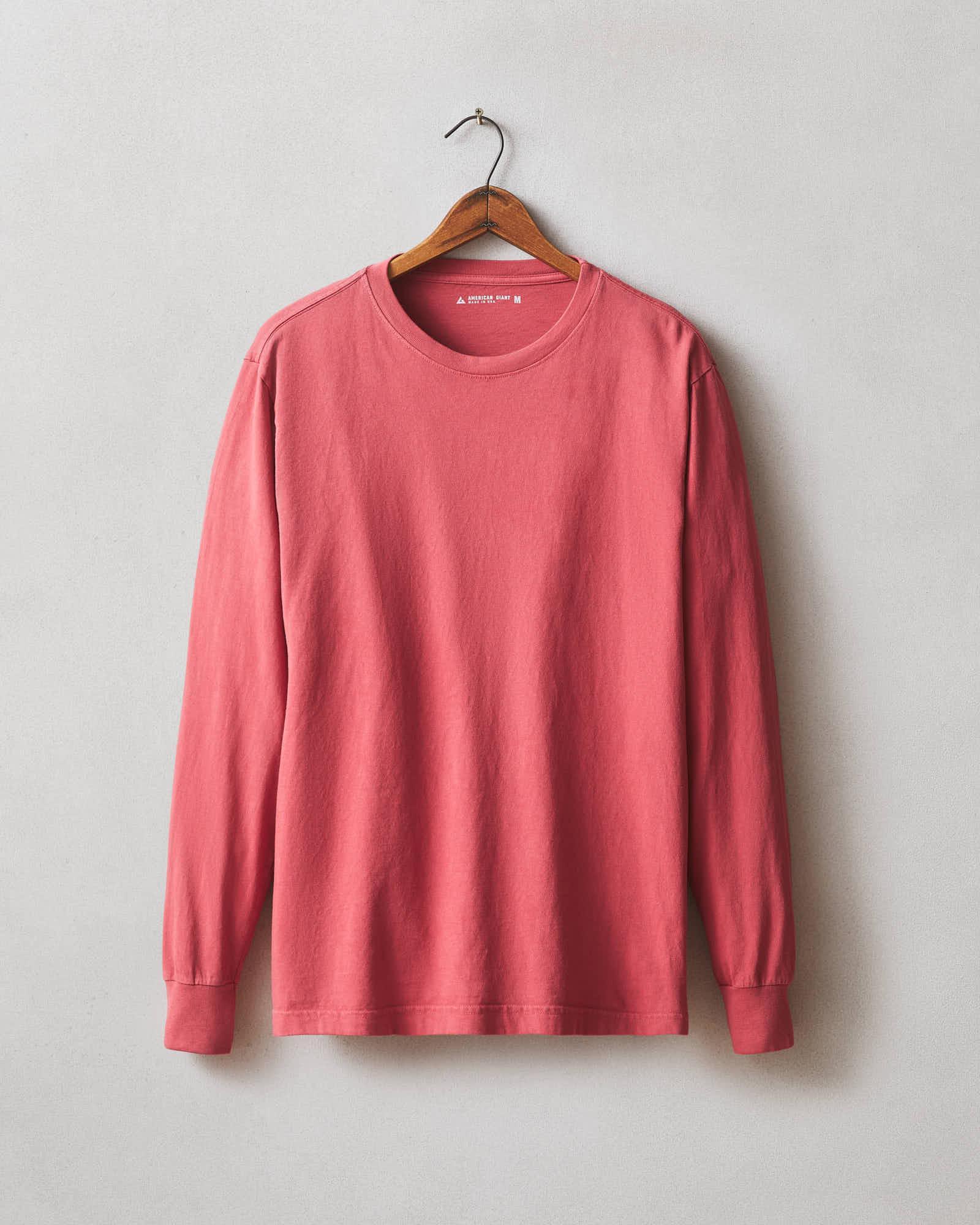 Vintage Crew Long Sleeve Tee - Washed Poppy Product Image