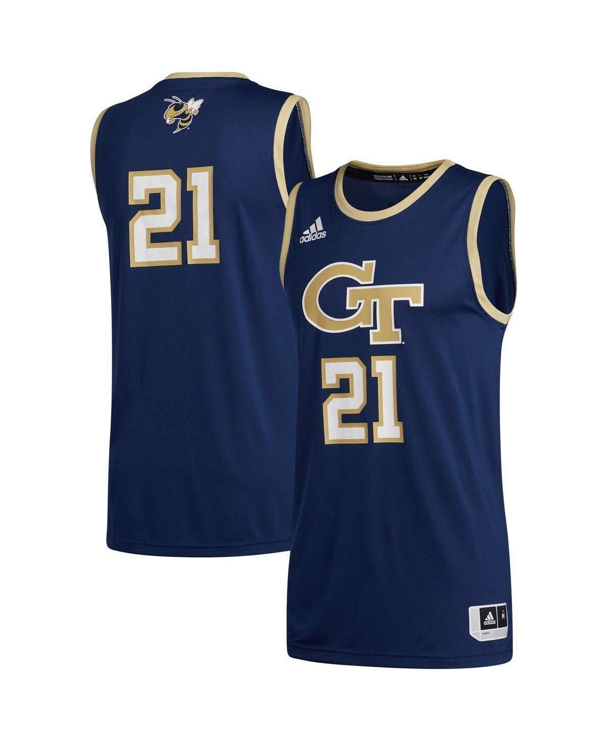 Mens adidas Number 21 Navy Georgia Tech Yellow Jackets Swingman Basketball Jersey - Navy Product Image