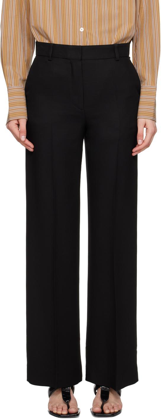 Black Relaxed Trousers In 001 Black Product Image