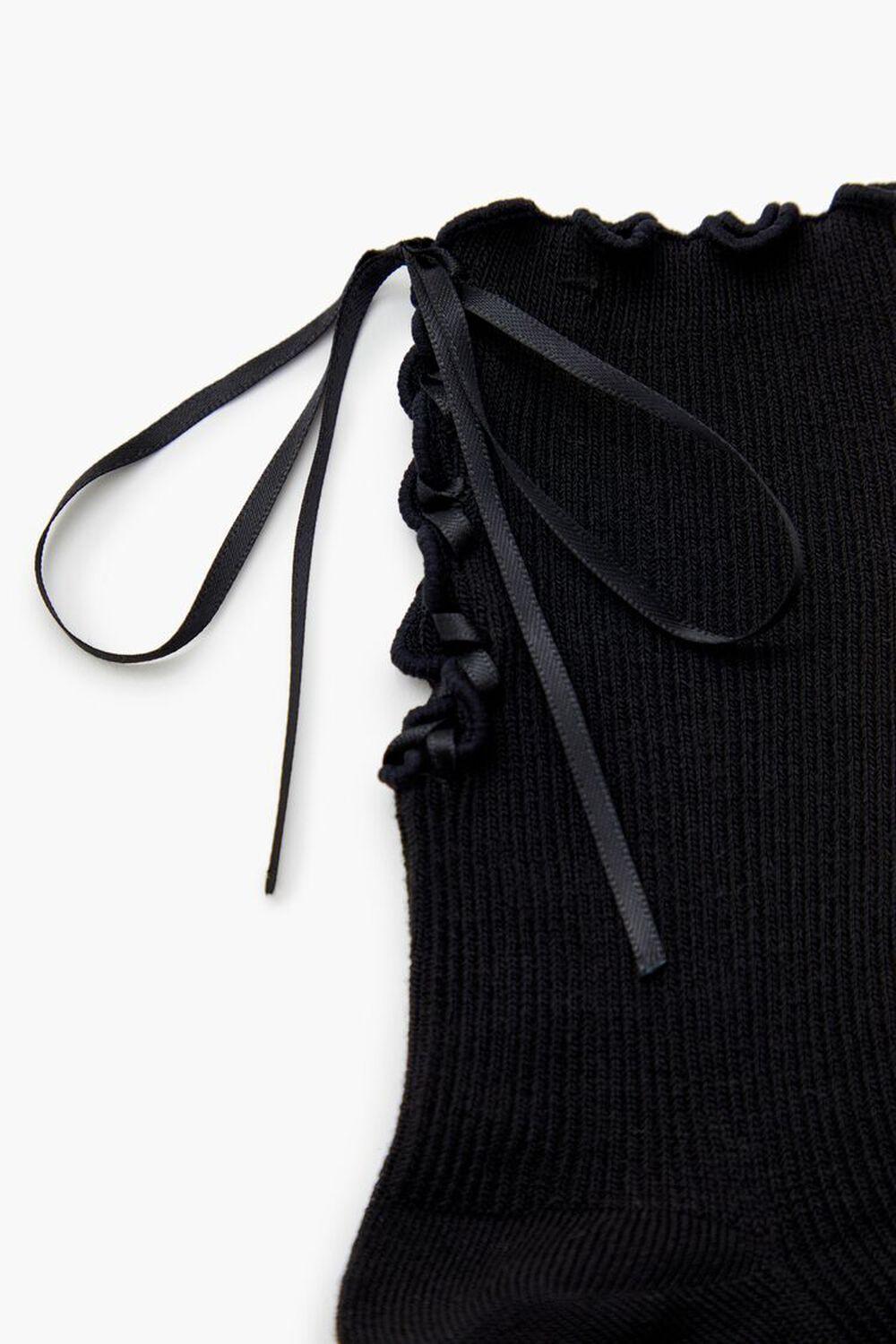 Lace-Up Ribbed Crew Socks | Forever 21 Product Image