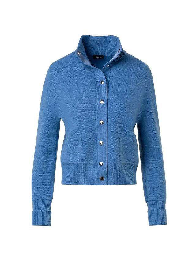 Womens Snap-Front Cashmere Cardigan Product Image