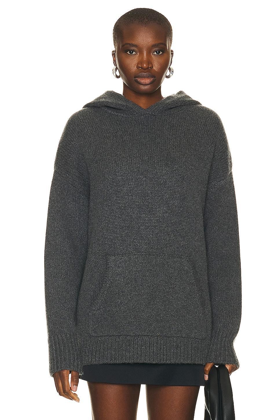 SPRWMN Heavy Cashmere Oversized Hoodie in Flannel - Grey. Size L (also in ). Product Image