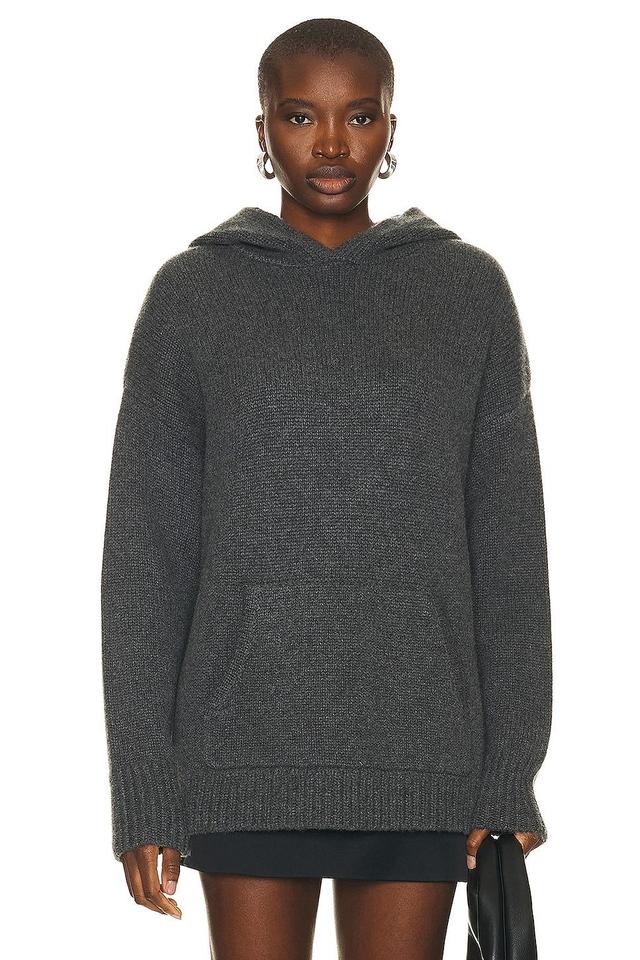 SPRWMN Heavy Cashmere Oversized Hoodie in Flannel - Grey. Size L (also in ). Product Image