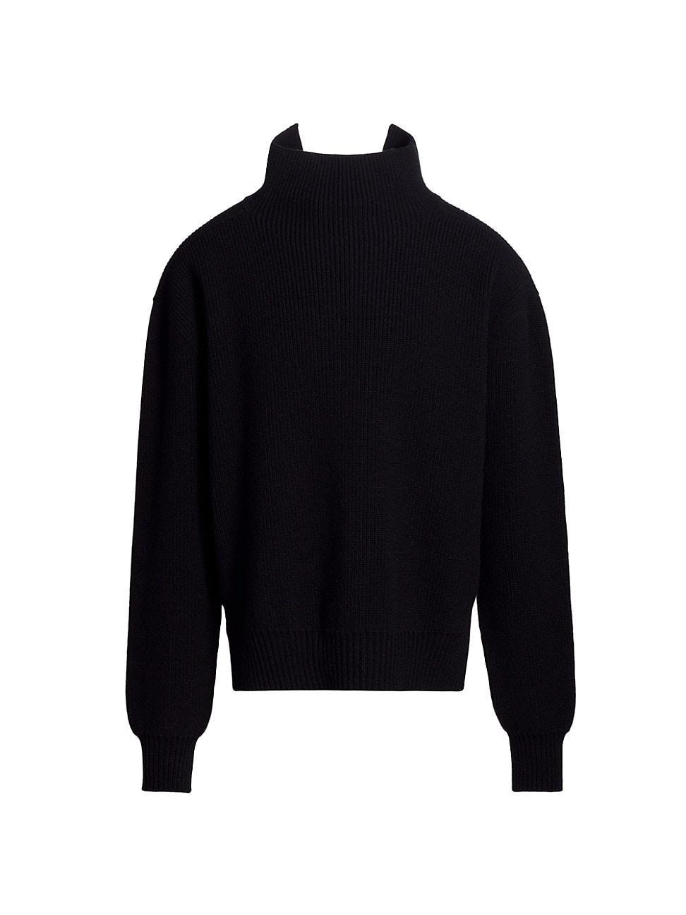 Mens Ribbed Wool Sweater Product Image