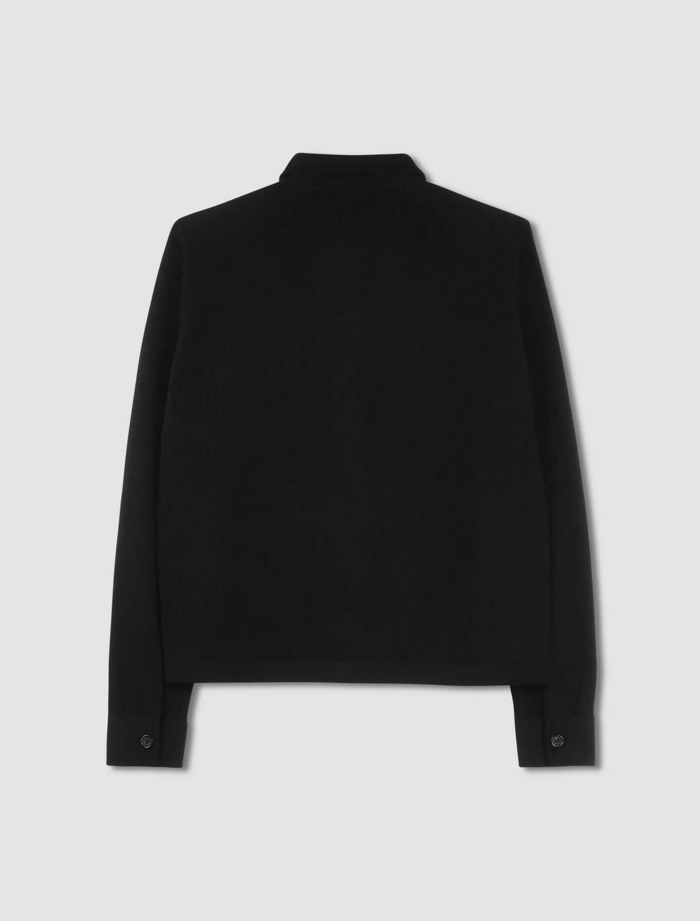 TOTÊME Shirt With Raglas Sleeves In Cashmere In Black Product Image