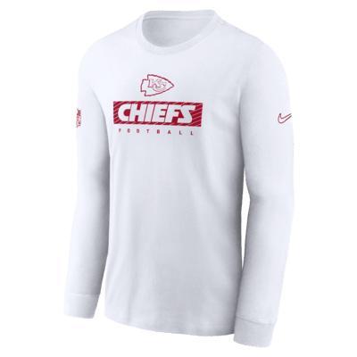 Kansas City Chiefs Sideline Team Issue Men's Nike Dri-FIT NFL Long-Sleeve T-Shirt Product Image