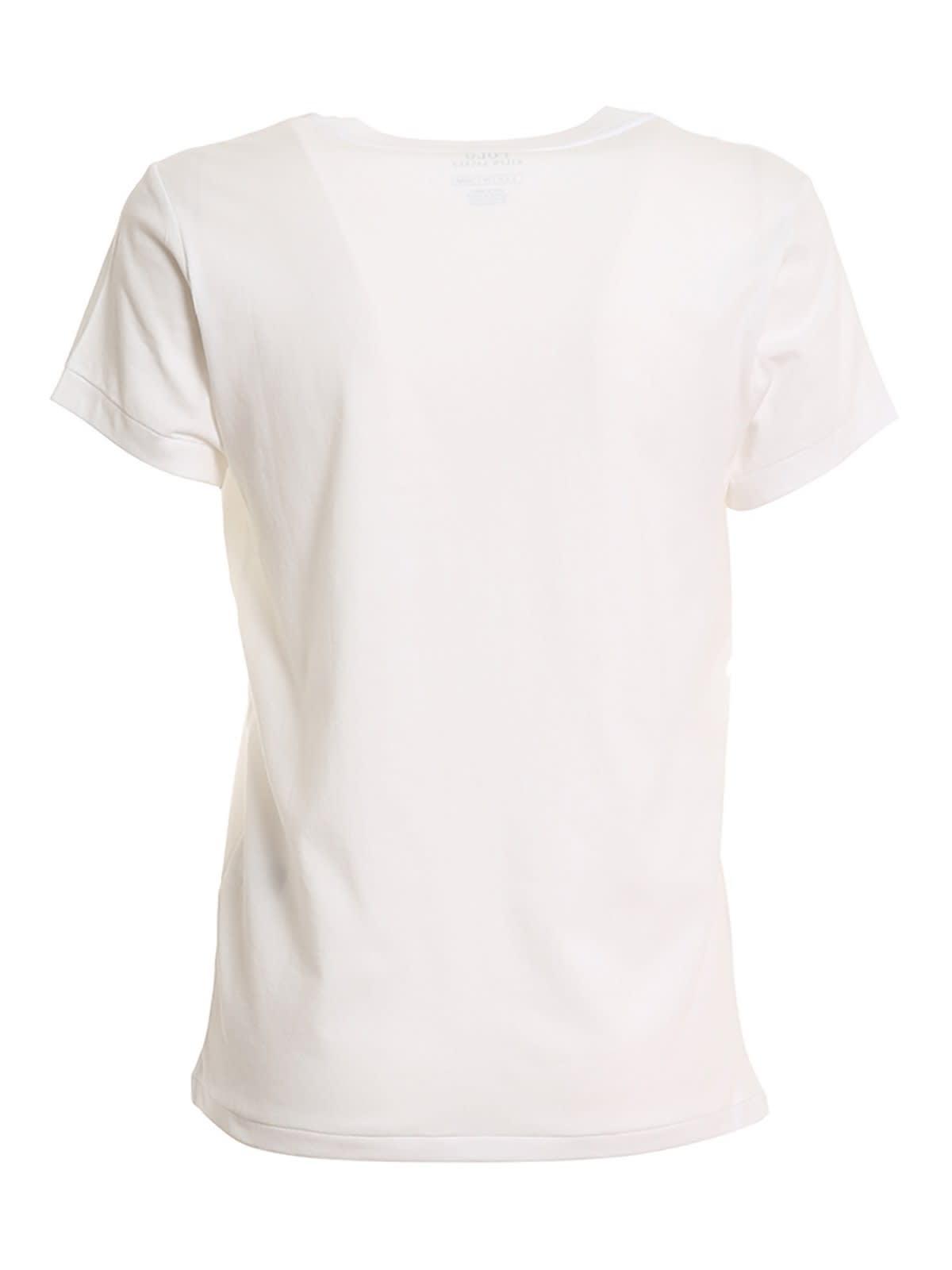 POLO RALPH LAUREN Small Logo V-neck T-shirt In White Product Image