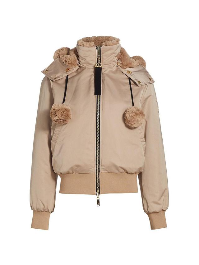 Womens Debbie Hooded Down Bomber Jacket Product Image