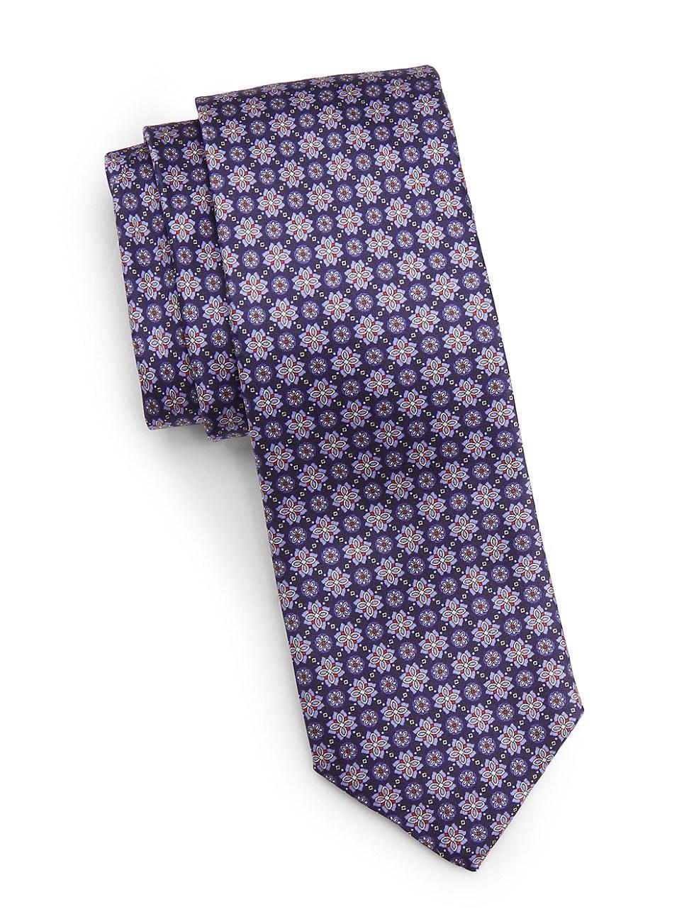 Mens Floral Silk Tie Product Image