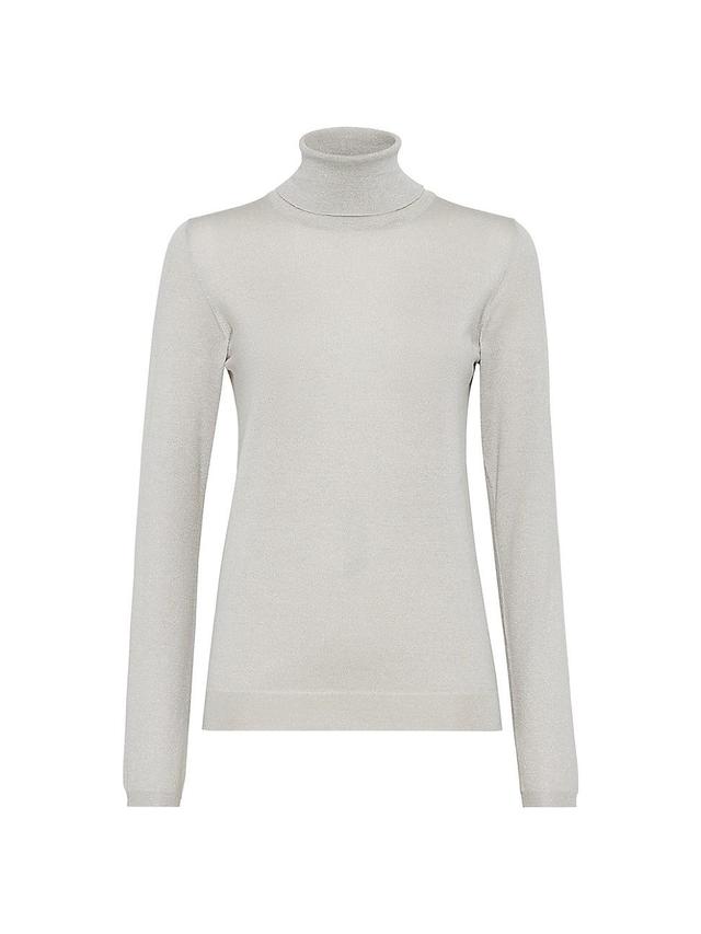 Womens Sparkling Cashmere and Silk Lightweight Sweater Product Image