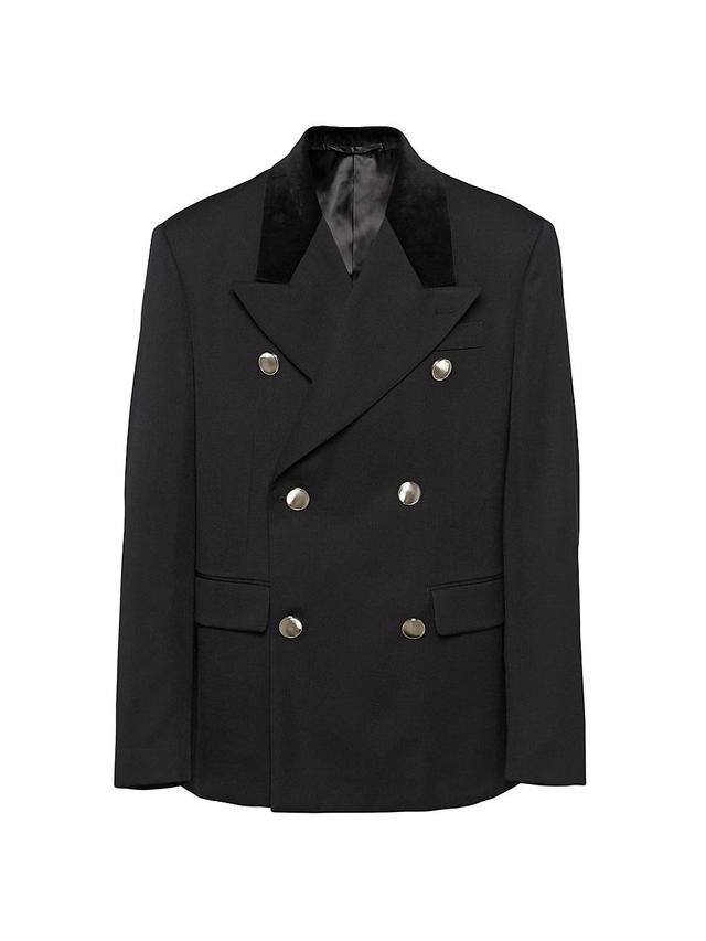 Mens Double-Breasted Wool Jacket Product Image
