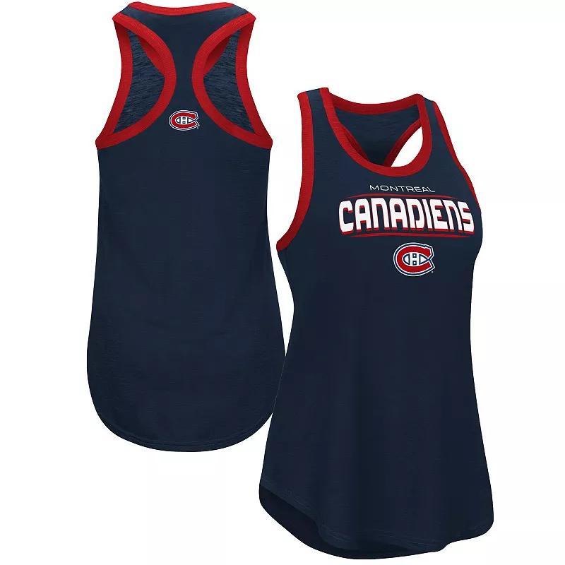 Womens G-III Sports by Carl Banks Navy Montreal Canadiens Showdown Slub Racerback Tank Top Cnd Blue Product Image