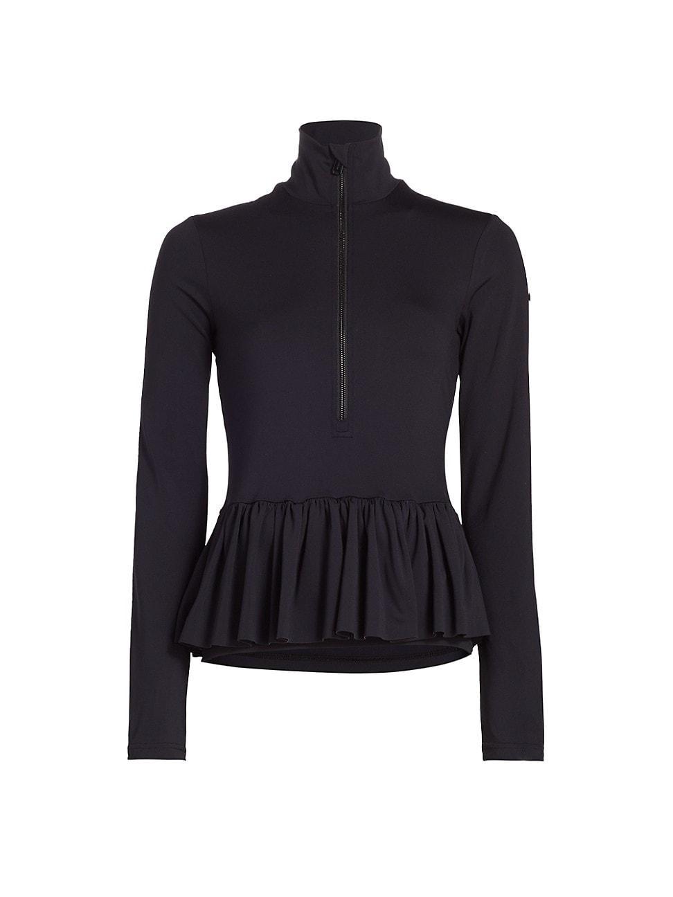 Womens Ballet Stretch Interlock Ski Pullover Blouse Product Image