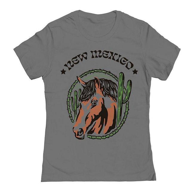 Juniors New Mexico Womens Graphic Tee, Girls Grey Product Image