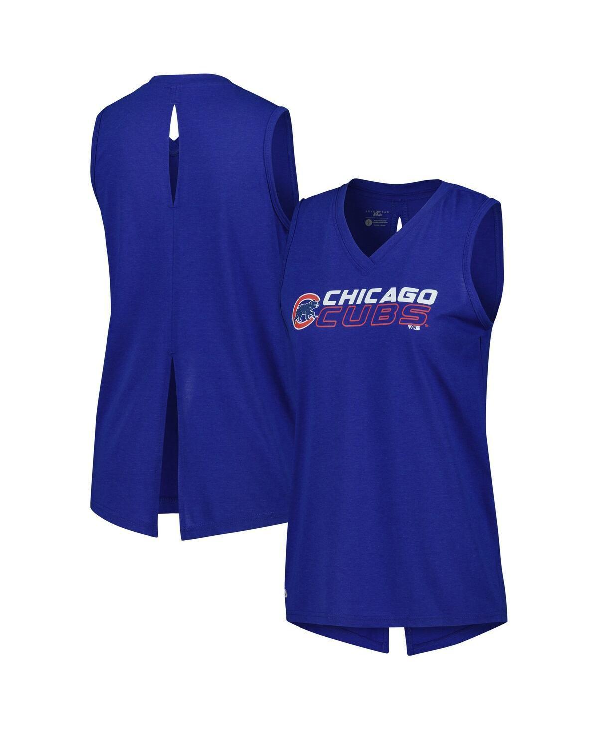 Womens LevelWear Royal Chicago Cubs Paisley Chase V-Neck Tank Top Product Image