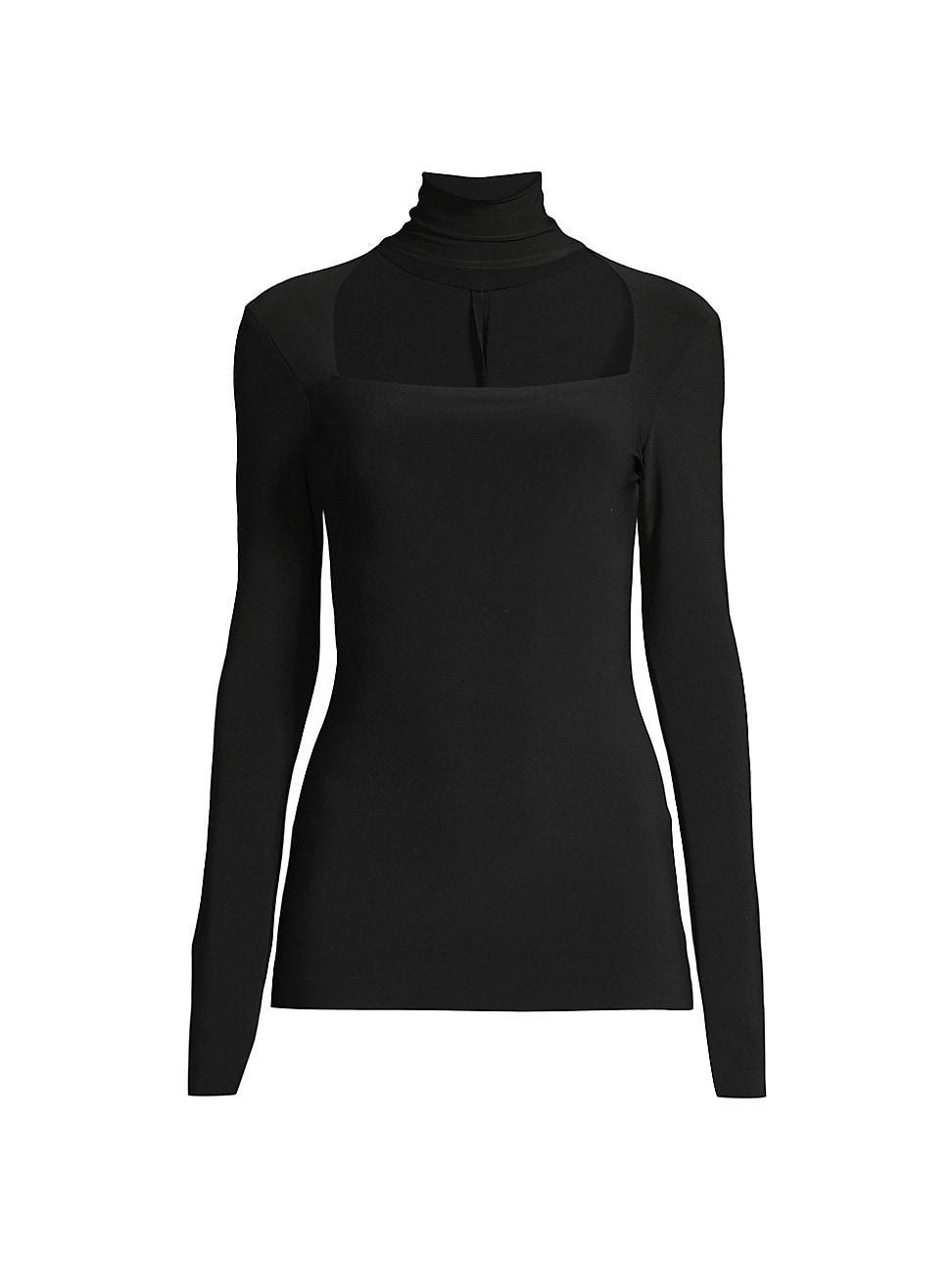 Womens Cut-Out Turtleneck Top product image