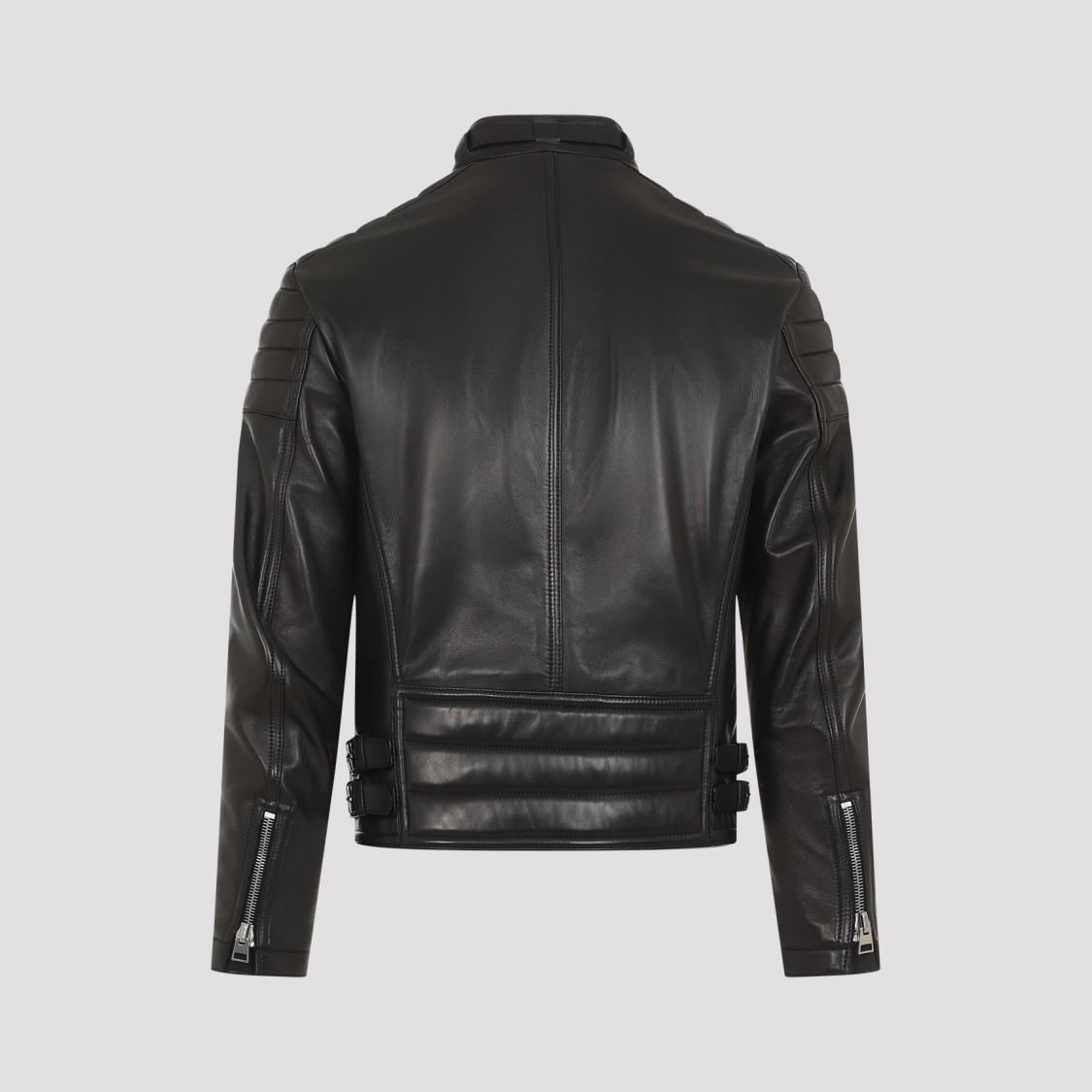 TOM FORD Black Lamb Leather Biker Jacket Product Image