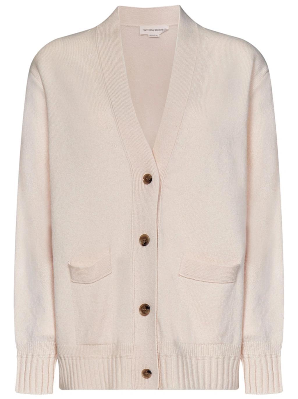 Fine-knit Wool Cardigan In Rosa Product Image