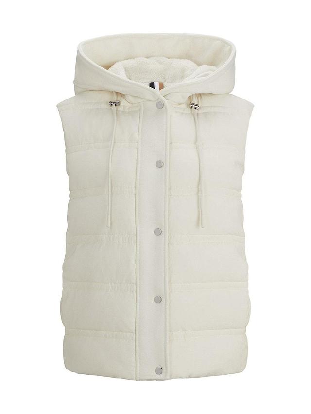 Womens Hybrid Hooded Jacket Gilet with Teddy Linning Product Image