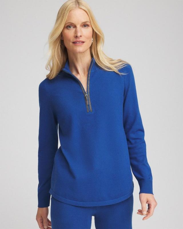 Women's Luxe Half Zip Pullover Top Product Image