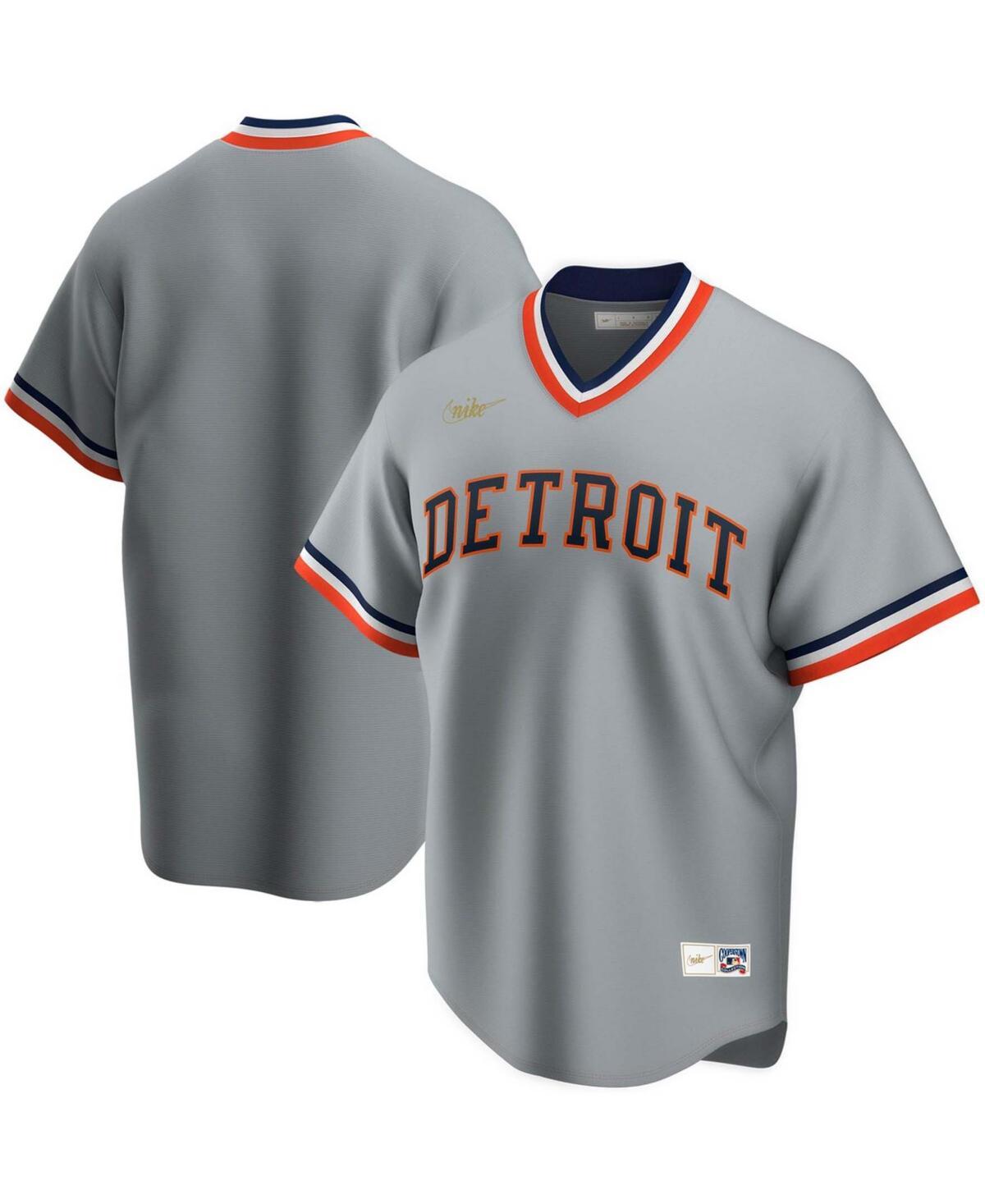 Mens Gray Detroit Tigers Road Cooperstown Collection Team Jersey - Gray Product Image