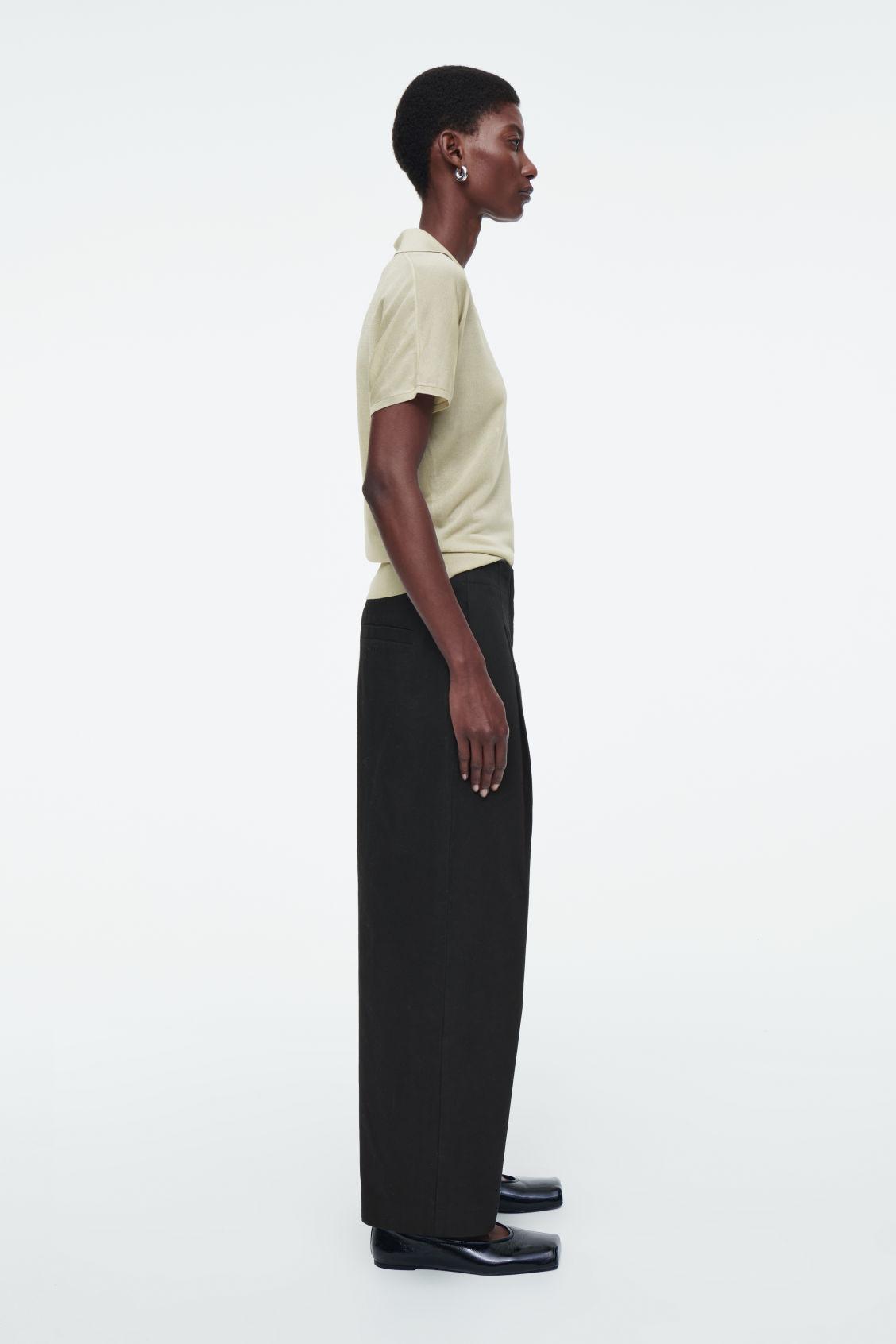 PLEATED BARREL-LEG CHINOS Product Image