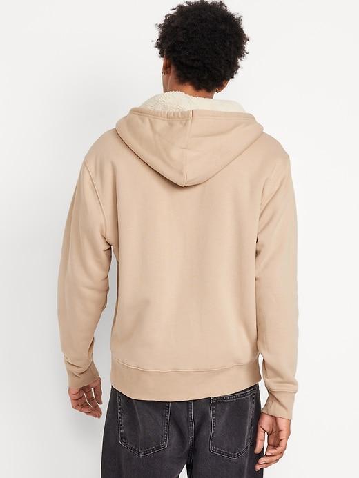 Sherpa-Lined Zip Hoodie Product Image