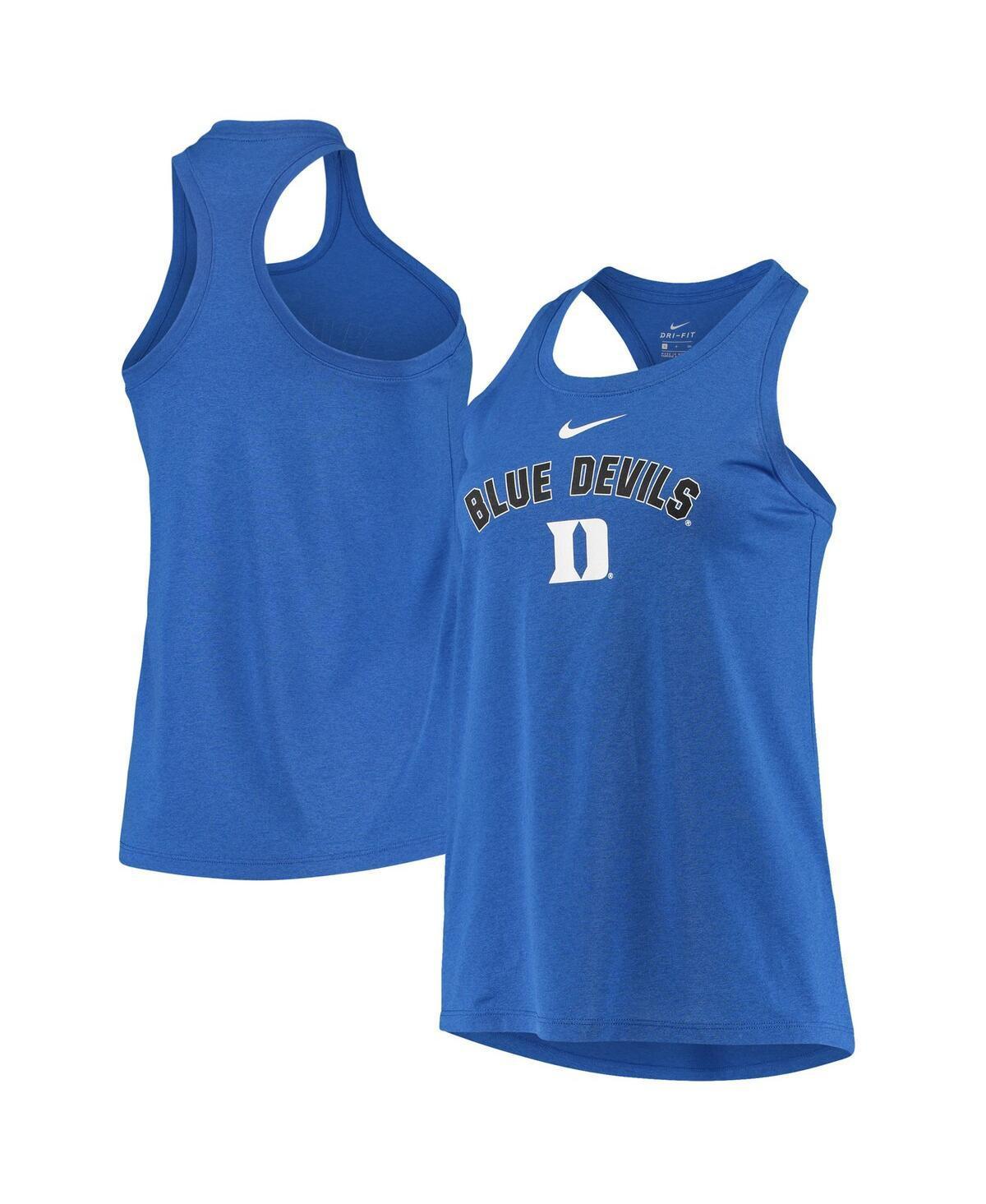 Womens Nike Royal Duke Devils Arch & Logo Classic Performance Tank Top Product Image