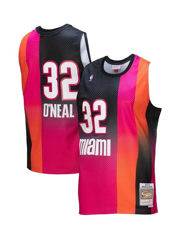 Mens Mitchell & Ness Shaquille ONeal Pink, Black Miami Heat 2005/06 Hardwood Classics Fadeaway Swingman Player Jersey - Pink, Black Product Image