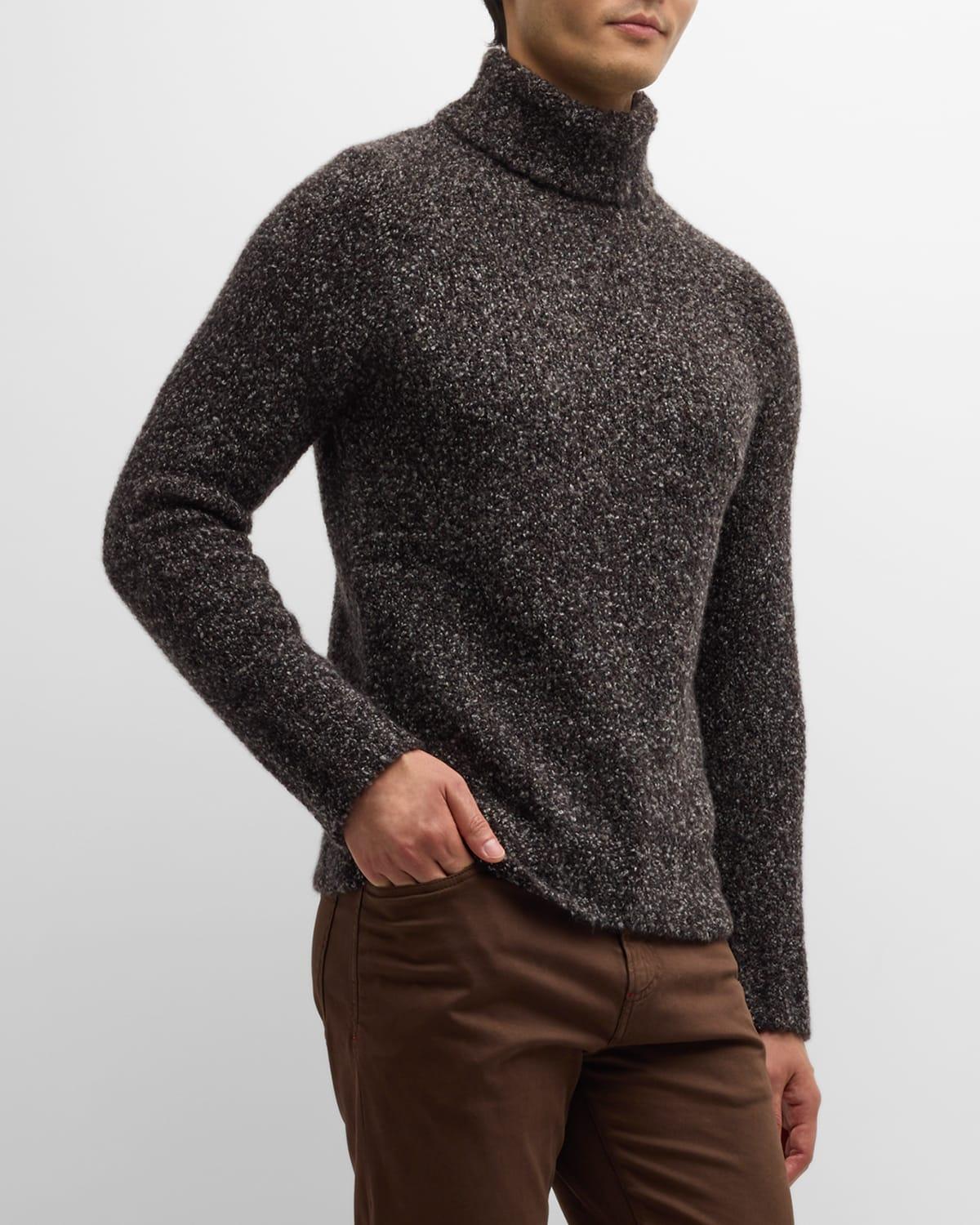 Mens Boucle Cashmere-Silk Turtleneck Product Image