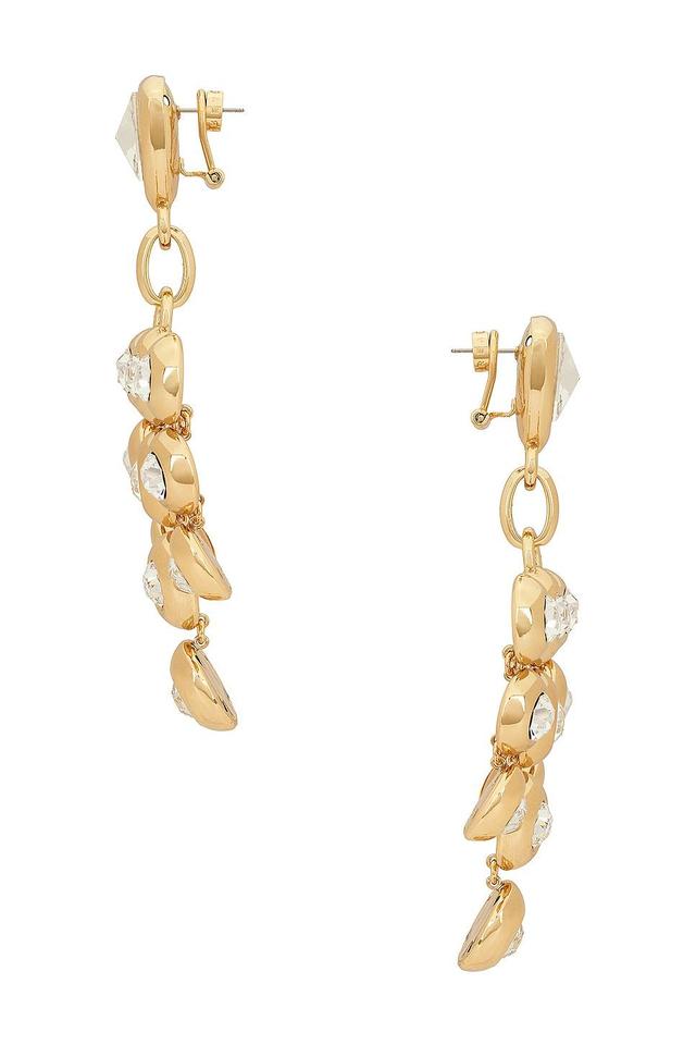 AREA Crystal Chandelier Earrings in Metallic Product Image