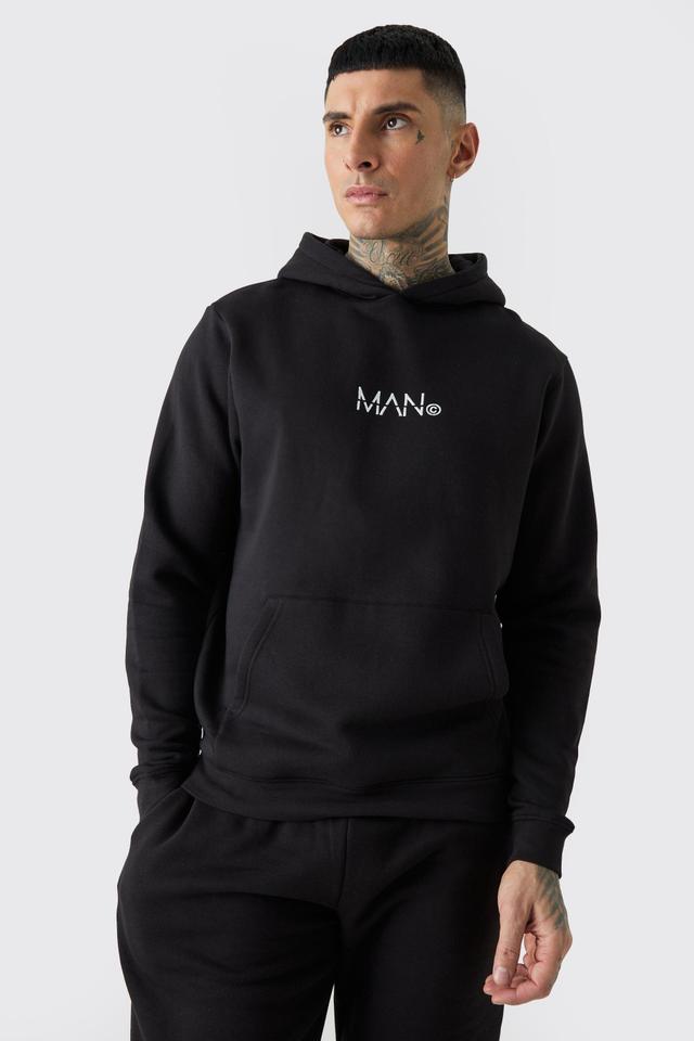 Tall Man Dash Over The Head Hoodie In Black | boohooMAN USA Product Image