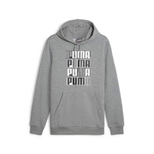 PUMA ESS+ LOGO LAB Men's Hoodie in Medium Grey Heather Product Image