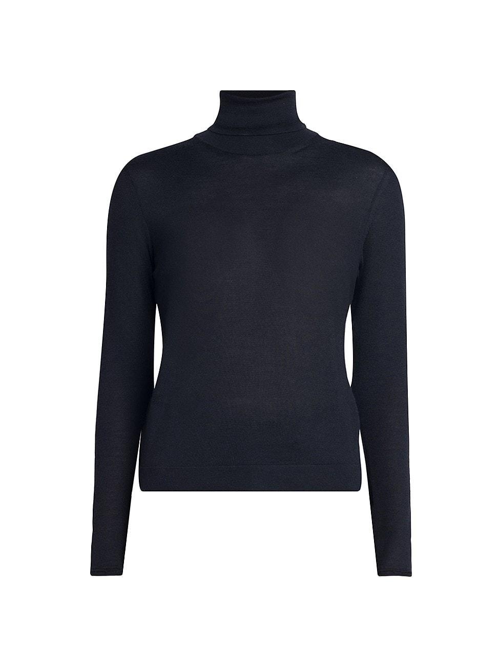 Womens Cashmere-Silk Turtleneck Sweater Product Image