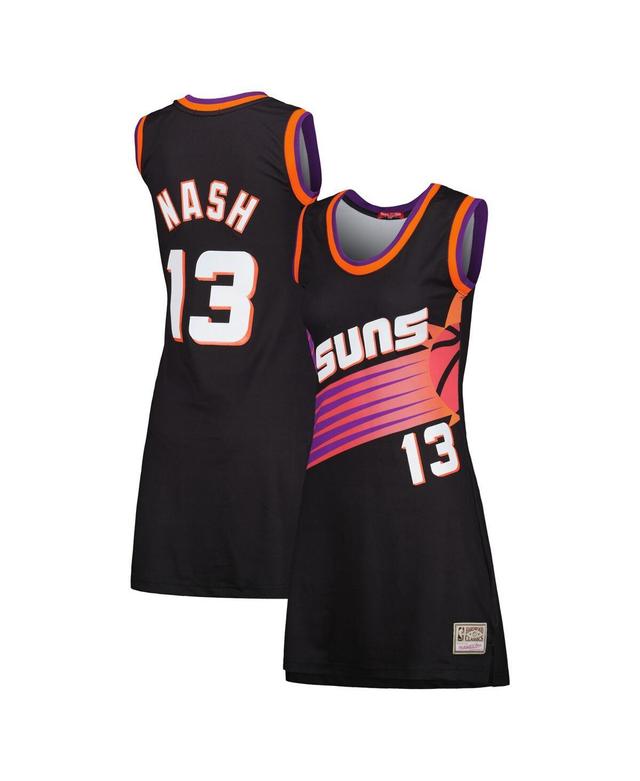 Womens Mitchell & Ness Steve Nash Black Phoenix Suns 1996 Hardwood Classics Name and Number Player Jersey Dress Product Image