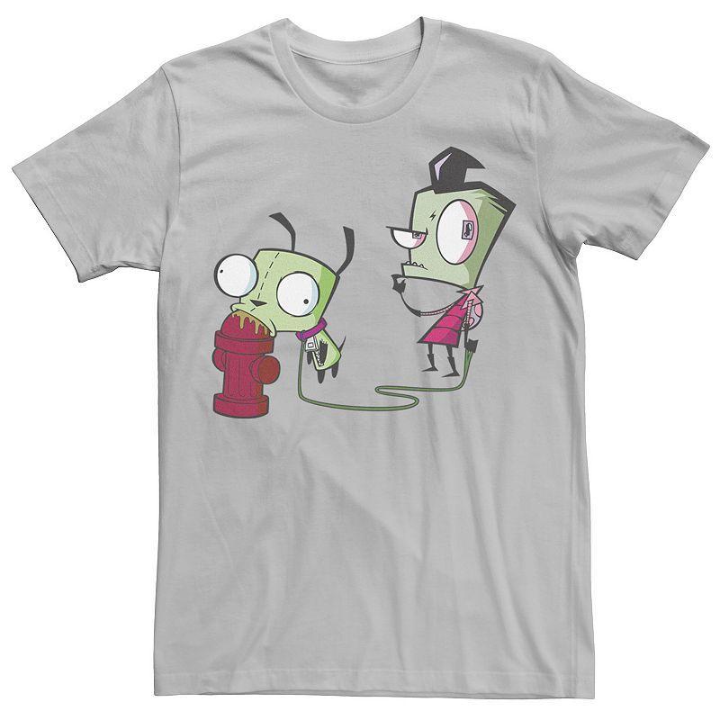 Mens Nickelodeon Invader Zim Walking Gir Fire Hydrant Portrait Graphic Tee Product Image