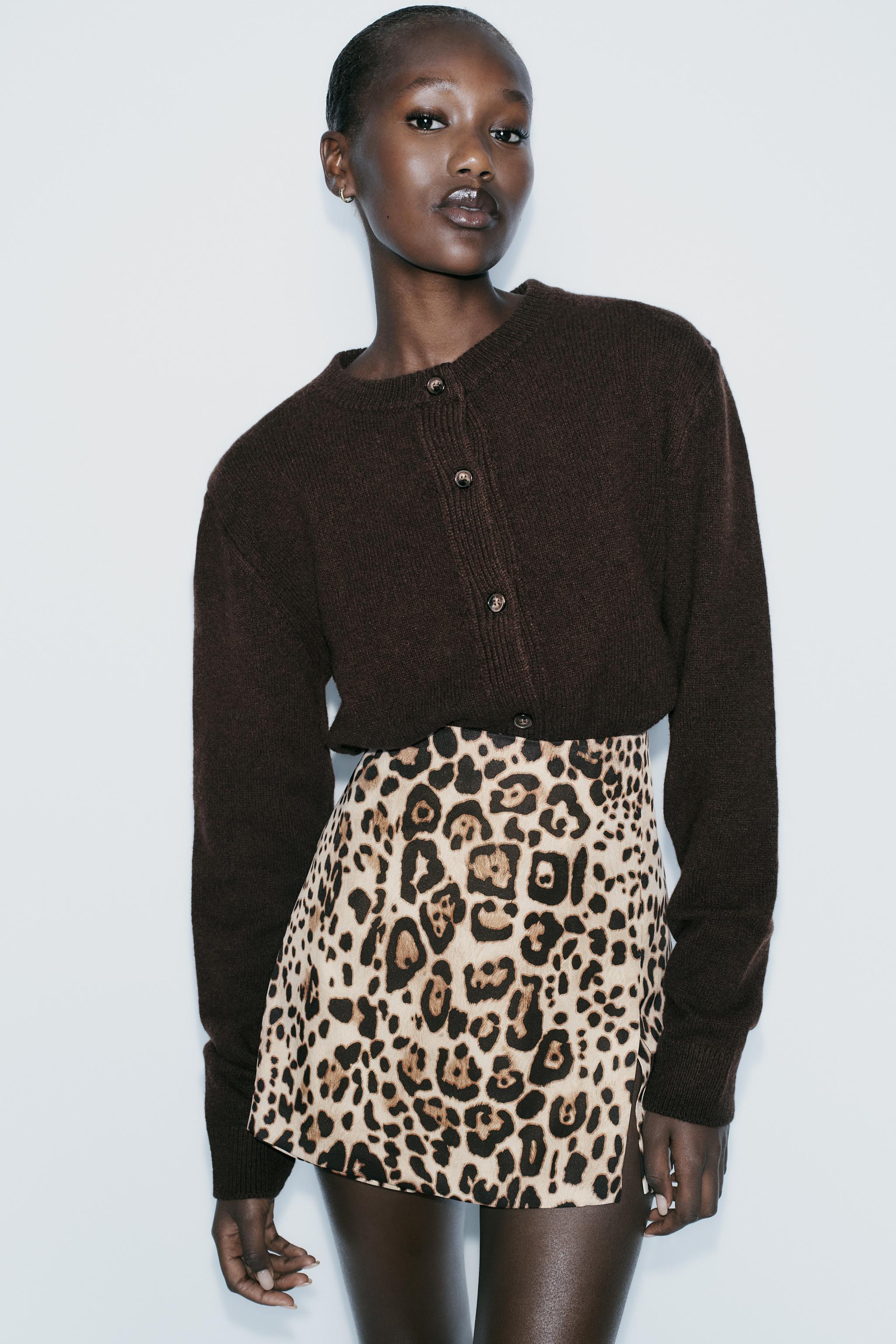 ANIMAL PRINT SPLIT SKIRT Product Image