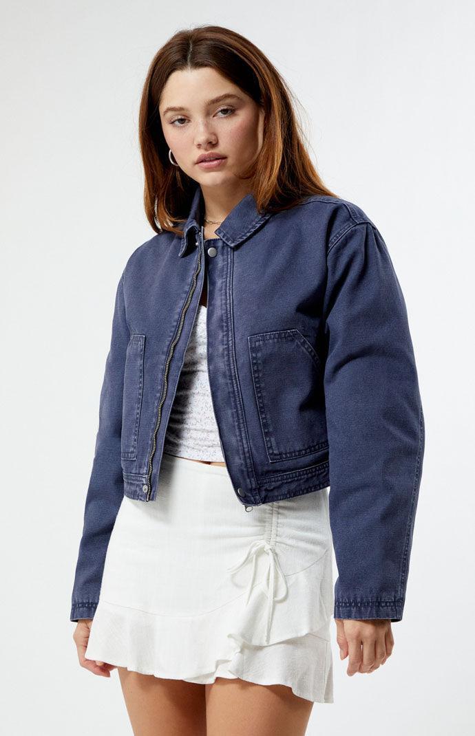 Womens Canvas Cropped Jacket Product Image